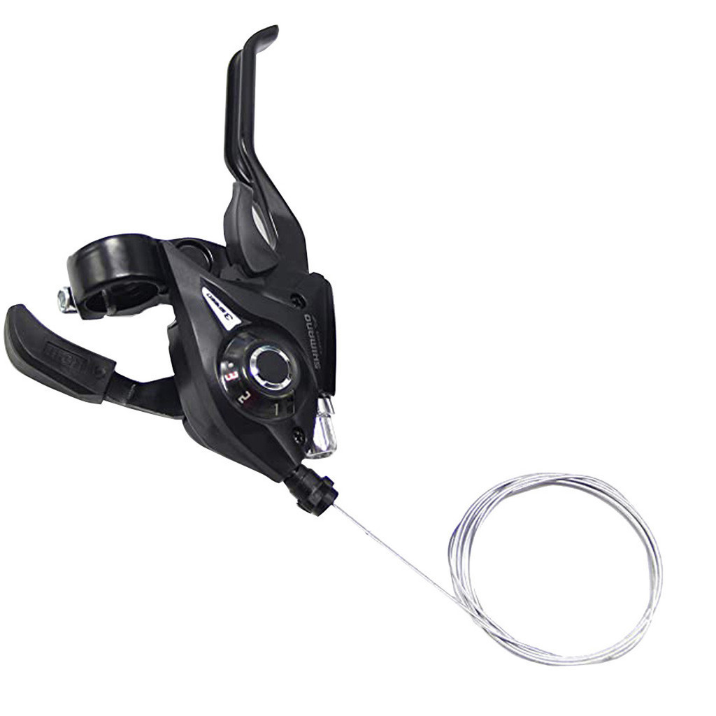 Tuas Rem dan Pemindah Gigi Sepeda 3 Kecepatan Atau Set Warna Hitam Untuk Sepeda Gunung Shimano, Tuas
