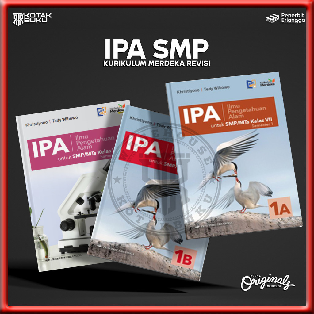 [ Erlangga ] Buku IPA Kelas 7 8 SMP Kurikulum Merdeka Revisi Terbaru