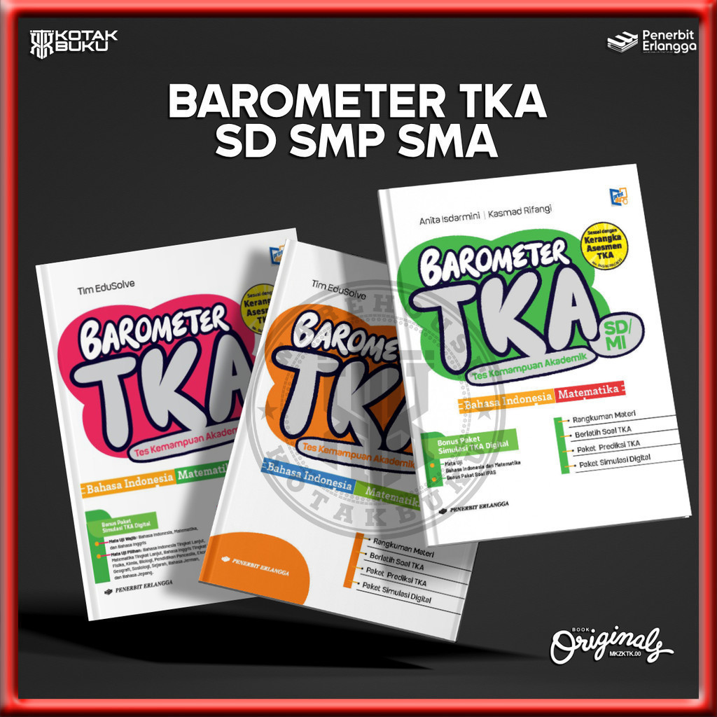[ Erlangga ] Buku Barometer SD SMP SMA / TKA SD / TKA SMP / TKA SMA