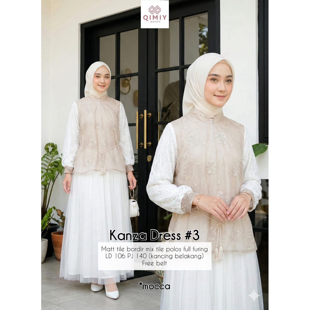 Kanza Dress 3 Gamis Premium by Qimiy