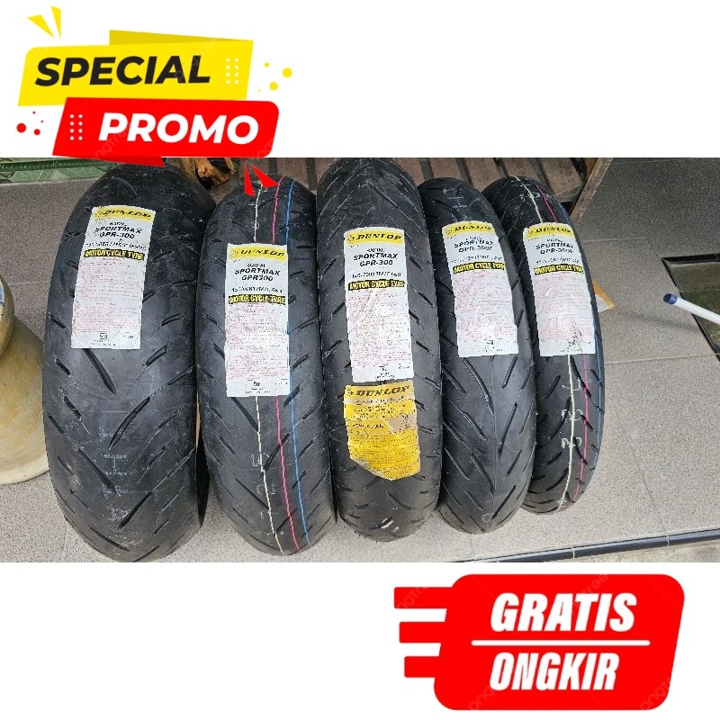 Ban Dunlop GPR300 Radial Sport Soft Compound Ukuran 110 70 140 70 150 60 Ring 17 untuk Kawasaki Ninj