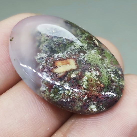 Batu Akik Badar Lumut Karang Trenggalek Panca Warna Asli natural