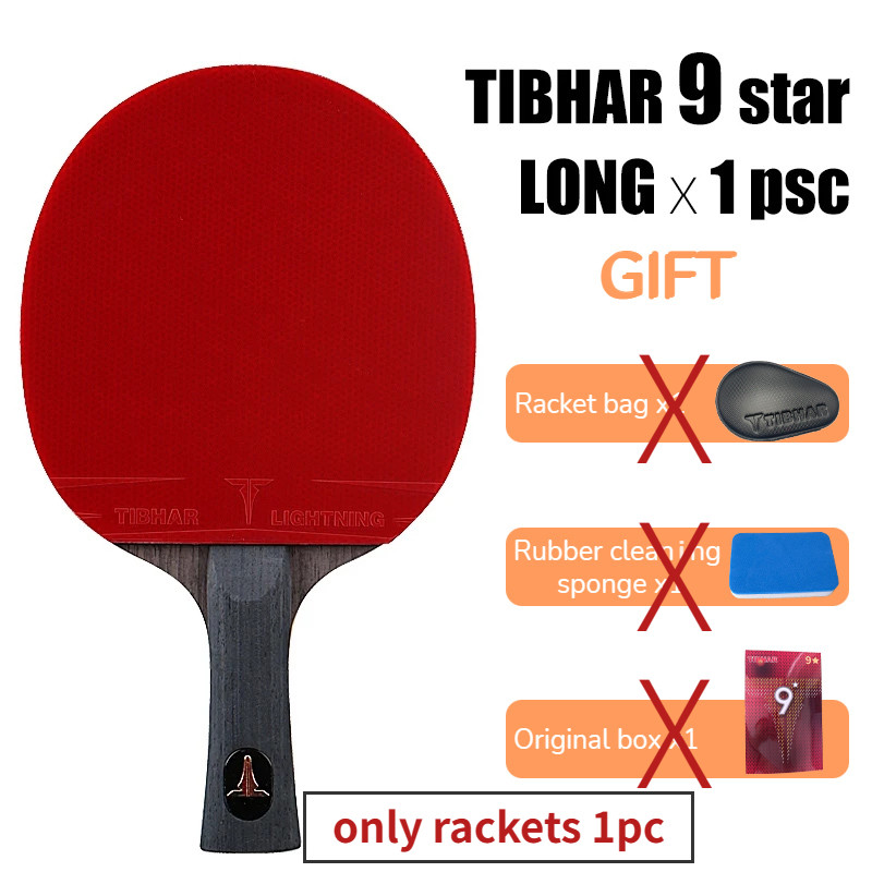 TIBHAR 9star Table Tennis Racket 6 7 8 Sticky Rubber Pimples-in Ping Pong Rackets Hight Quality Blad