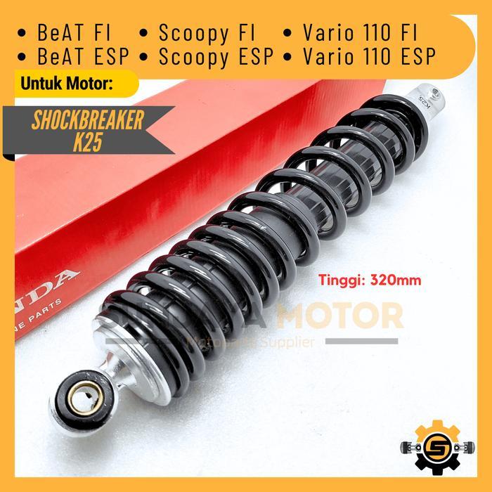 Shockbreaker Original Honda K25 Shock Belakang Beat FI Scoopy ESP Beat Street Vario 110 LED Beat Pop