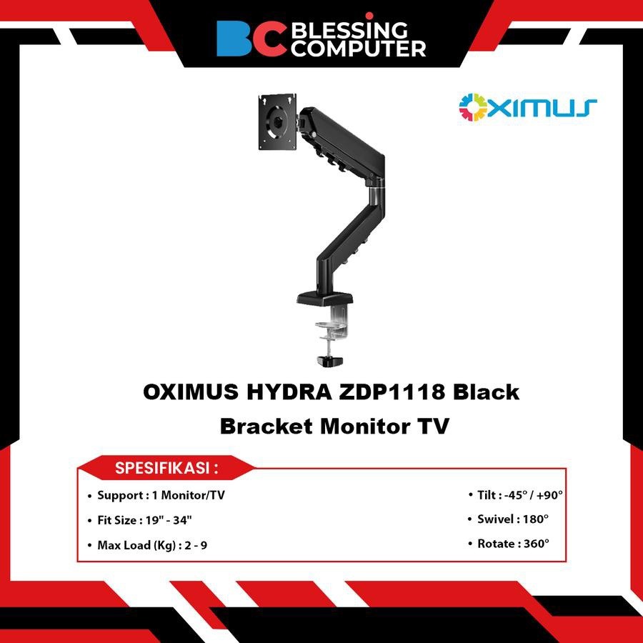 OXIMUS HYDRA ZDP1118 Black Bracket Monitor TV
