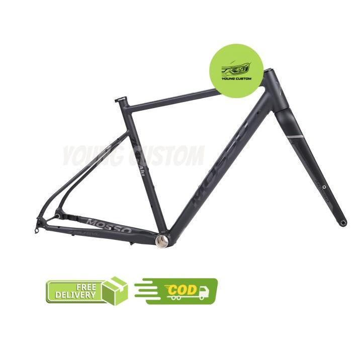 Mosso 790GVL Frame Set Sepeda Gravel [700C] Alloy - Ore Grey, 500
