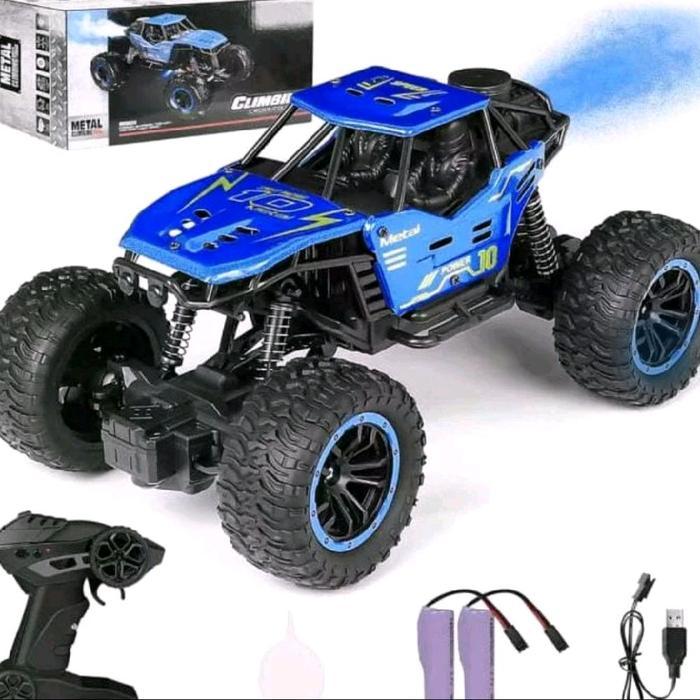 Mainan Mobil Remote Control Off-road Metal Spray Ban Karet Toys Baterai Hadiah RC Metal EFEK ASAP UP