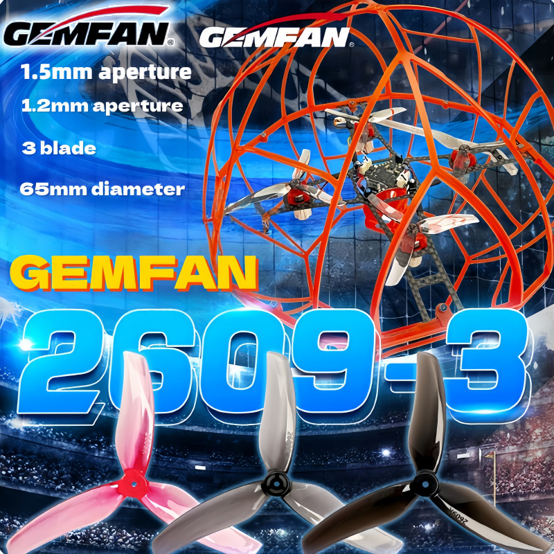 4 pasang baling-baling tiga bilah Qianfeng Gemfan2609-3 65mm F9A-B U14 drone soccer hollow cup FPV 1