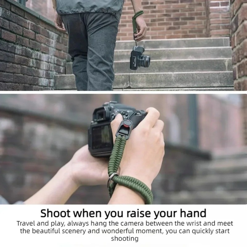 Tali Pergelangan Tangan Kamera dengan Pelepasan Cepat Universal untuk Canon EOS R8 RP 90D Nikon Z30 