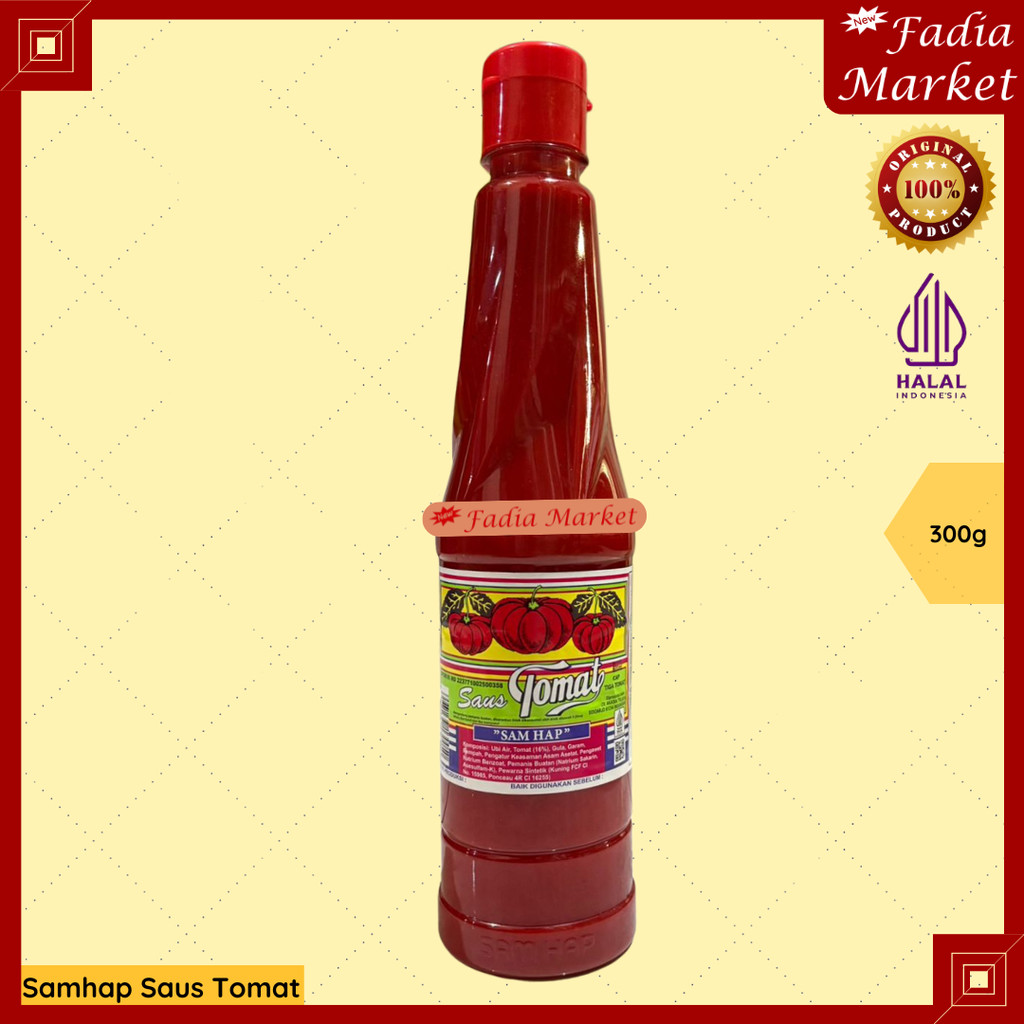 Samhap Saus Tomat 600ml Botol Plastik – Saus Tomat Praktis untuk Gorengan, Bakso, Mie dan Masakan