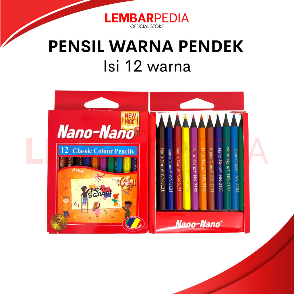 PENSIL WARNA PENDEK KELIR KAYU MURAH