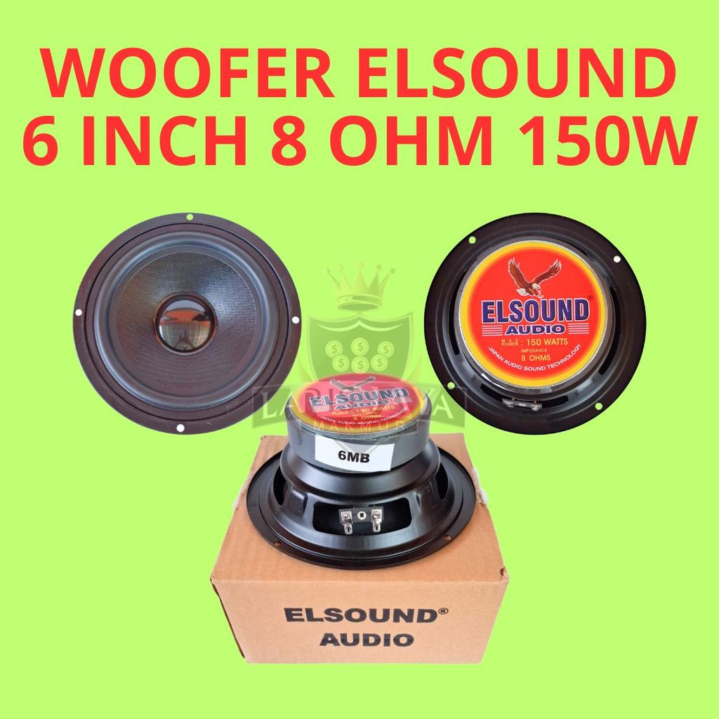 Woofer Pasif ELSOUND 6 Inch Magnet Besar 150 Watt Kompatibel Berbagai Amplifier