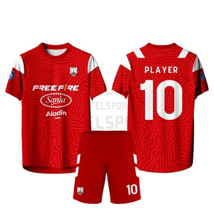 Jersey Custom Liga 1 Persis Solo Home Gratis Nama dan No Punggung Full Printing - Atasan Anak, S