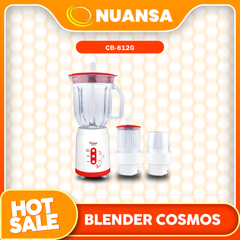promo discon Cosmos Blenz CB-812G adalah blender kaca 2 liter berteknologi canggih dengan fitur berh