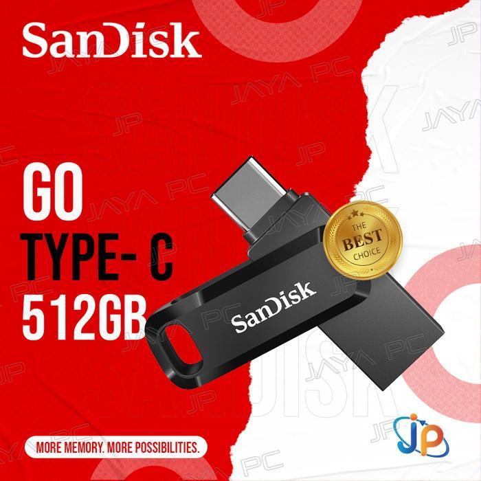 FlashDisk Sandisk Ultra GO OTG Type-C 512GB Flash Disk 512 GB USB 3.1 - Hitam- DHI
