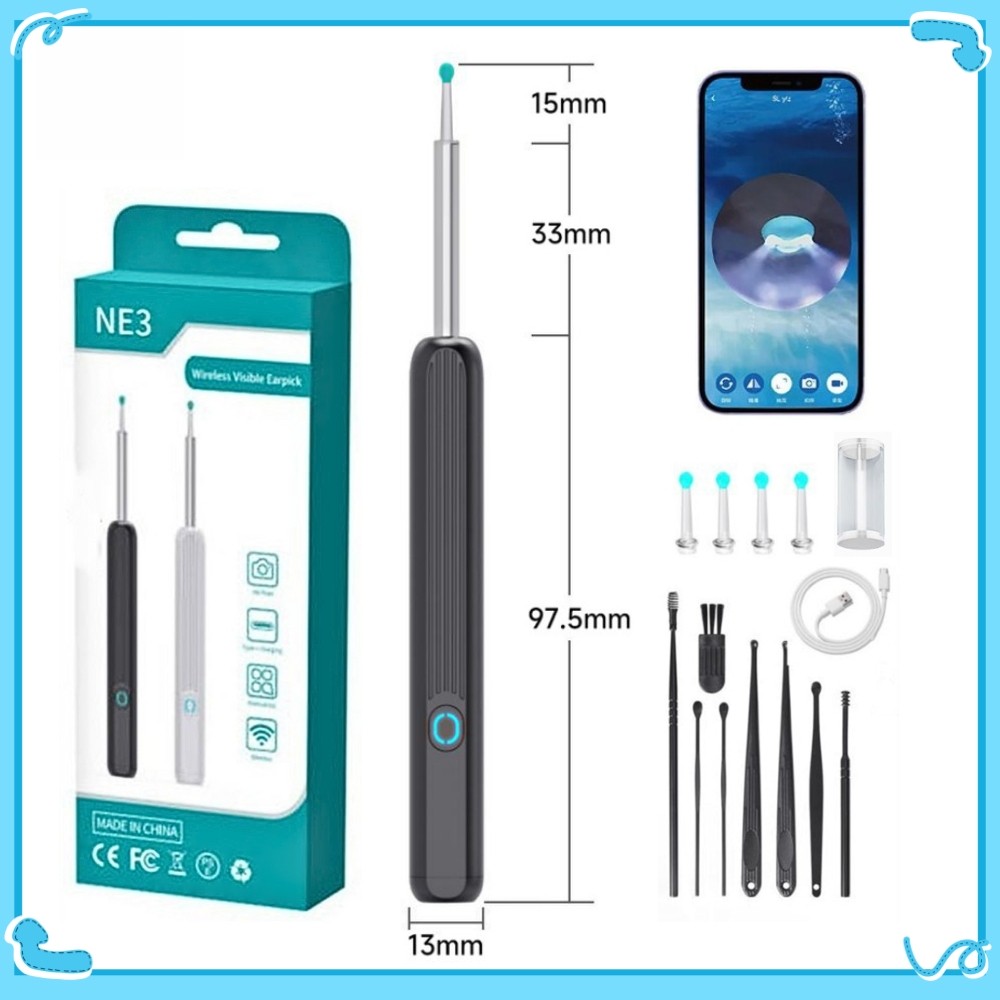 Korek Kuping Led Smart Pembersih Telinga Korek Kuping Kamera Led Korek Kuping Bayi Alat Pembersih Te