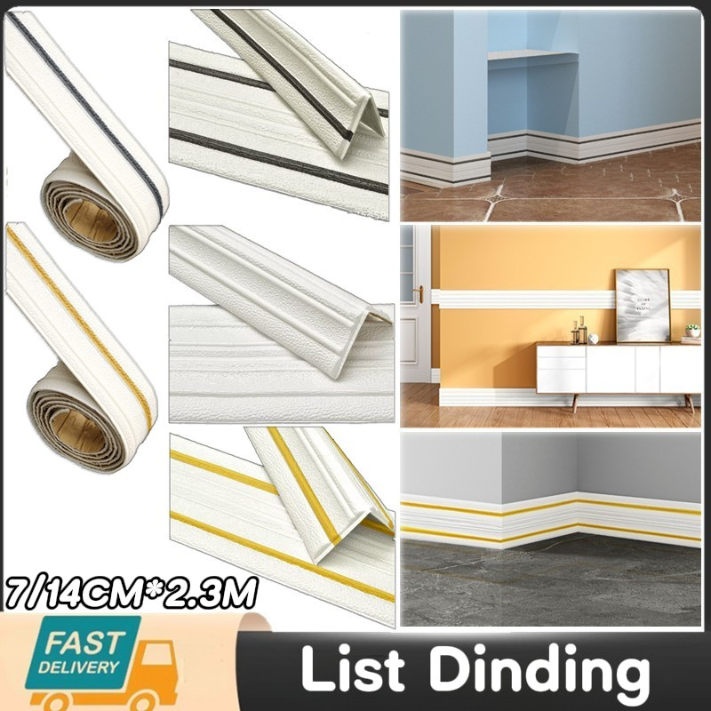 Profil Dinding Wall Border List Skirting Dinding Profil Sudut Perekat Pelindung Sudut Dinding Skirti