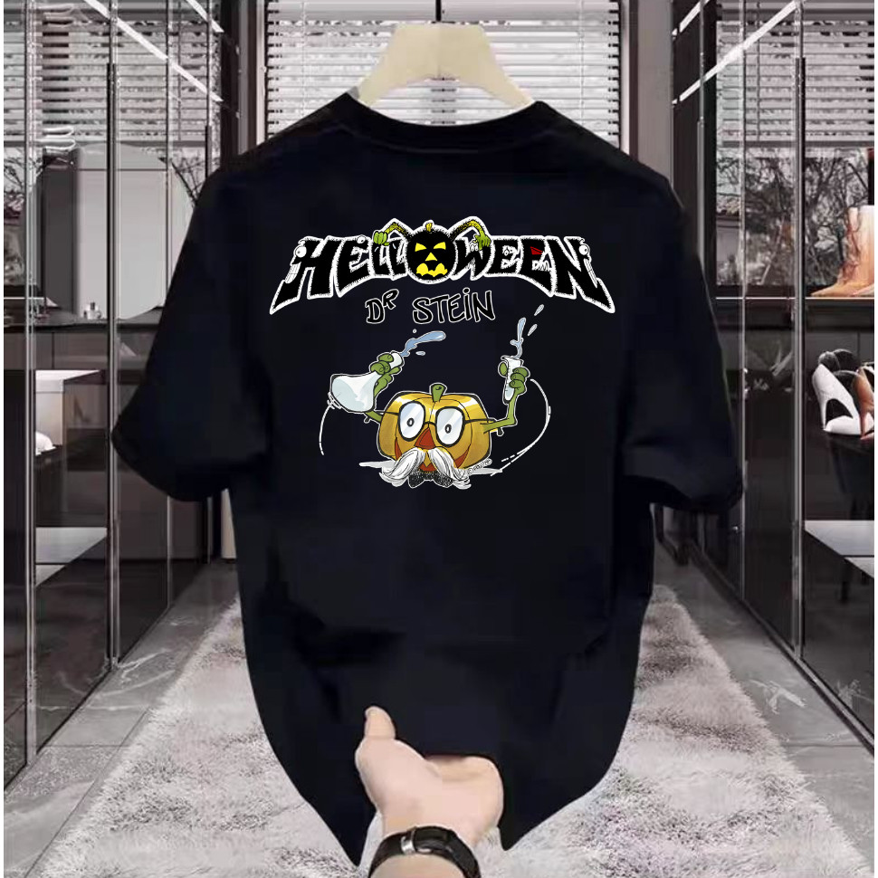 Kaos band HELLOWEEN DR STEIN kaos metal rock heloween heavymetal Kaos Pria, Kaos Grafis Klasik Kaos 