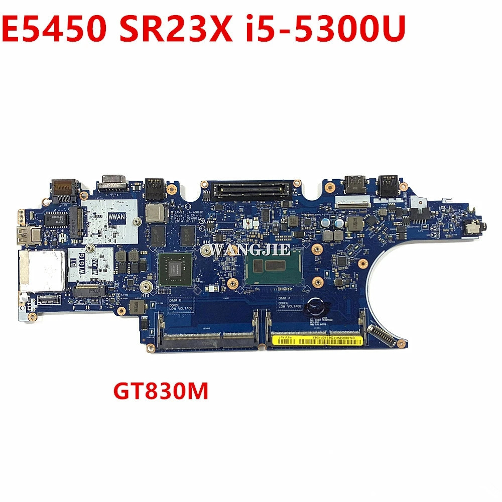 ZAM71 LA-A903P For DELL Latitude E5450 5450 Laptop Motherboard CN-0RH5PW 0RH5PW  SR23X i5-5300U+GT83