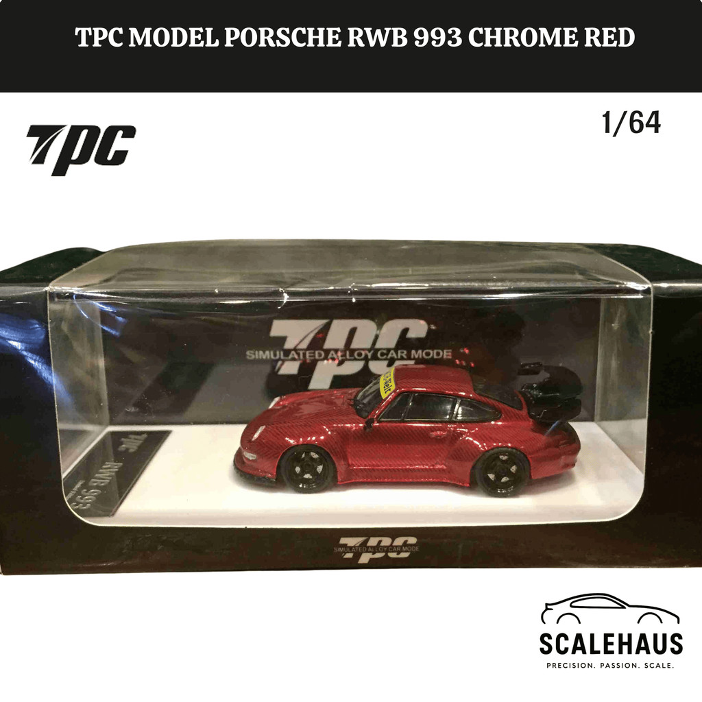 TPC Model 1/64 Porsche RWB 993 Chrome Red