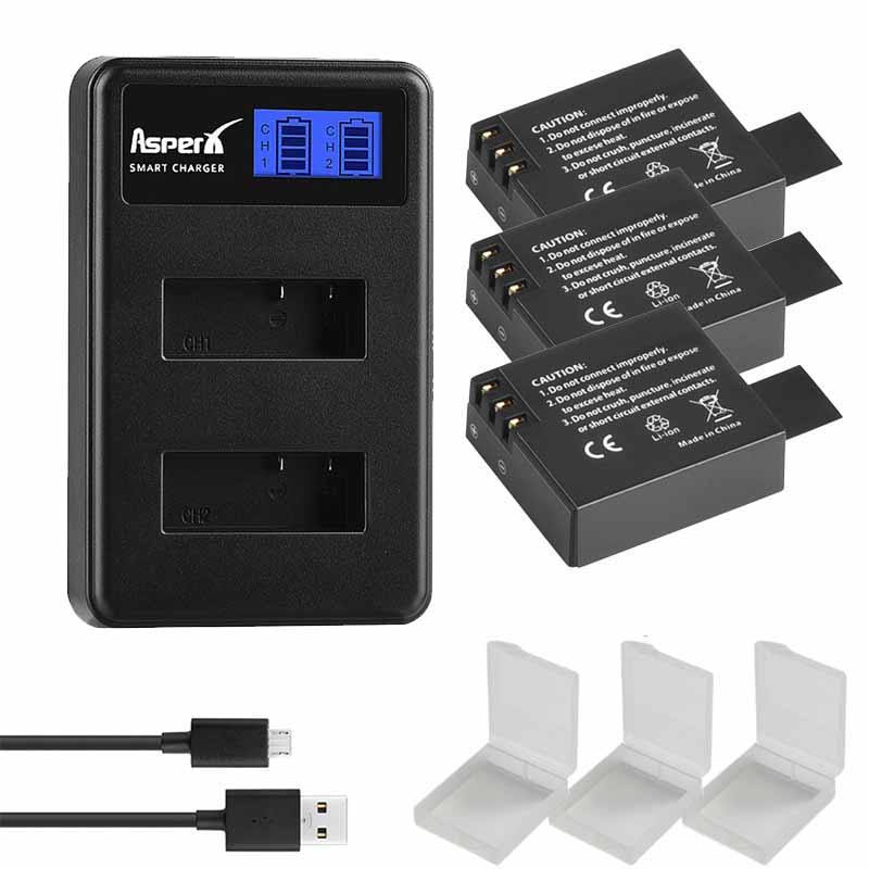 1350mAh SJ4000 Battery Bateria + Charger For EKEN H8 H8R SJCAM SJ4000WIFI SJ5000 SJ6000 Sj5000 WIFI 