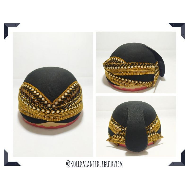 Blangkon Solo Ksatrian Alusan Batik Tulis Halus Parang Canting