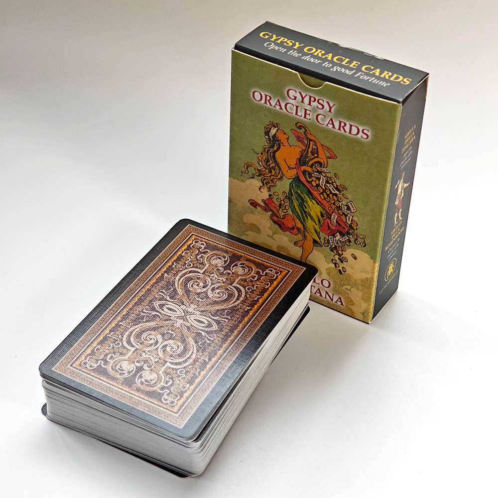 Gypsy Oracle Deck English and Spanish Edition 52 Pcs Oracle Cards Printed on 350GSM Double-embossed 