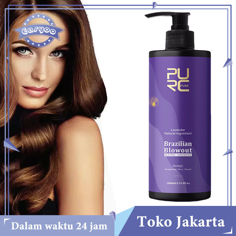 PURC Keratin Hair Treatment 1000ml Pelurus Rambut Keratin Lavender Keratin Pelurus Rambut Permanen r