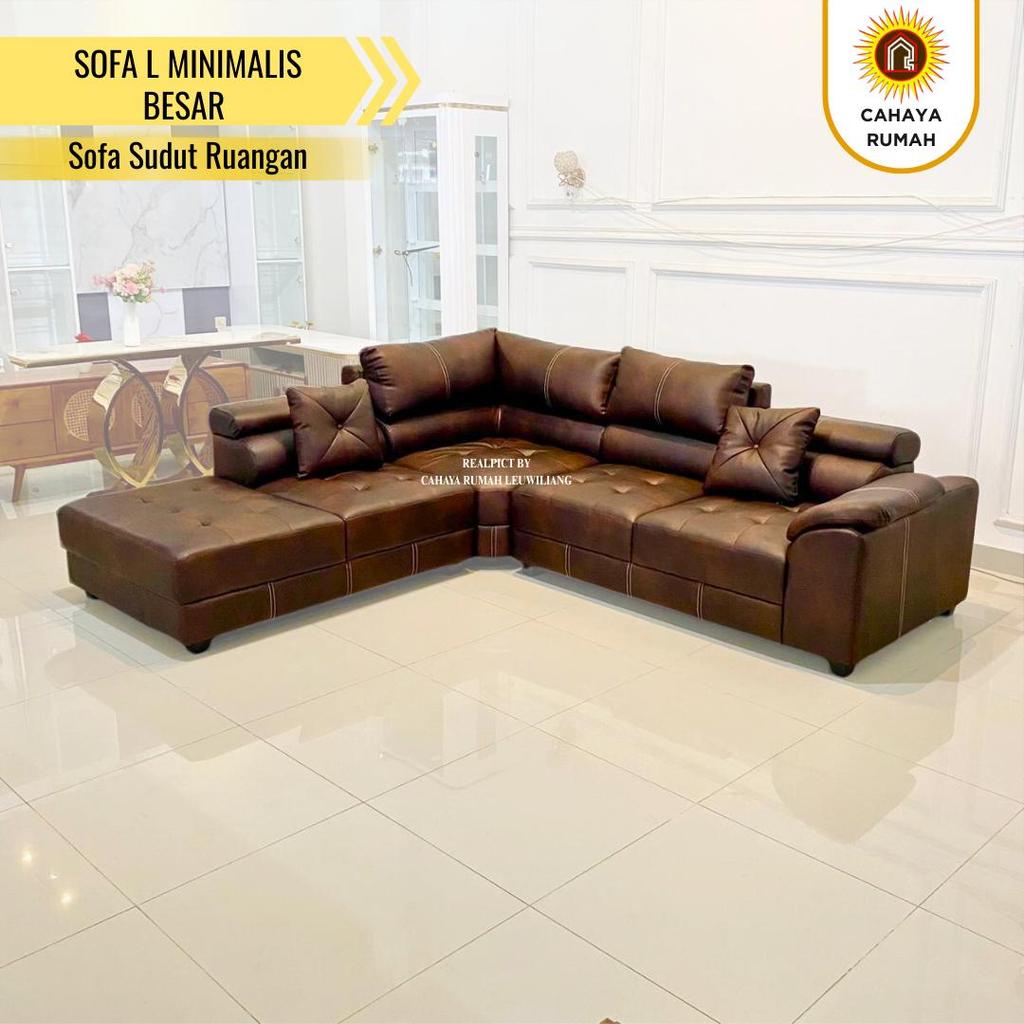 Cahaya Rumah Leuwiliang - Sofa L Minimalis Besat - Sofa Ruang Tamu - Sofa Sudut - Produk Custom