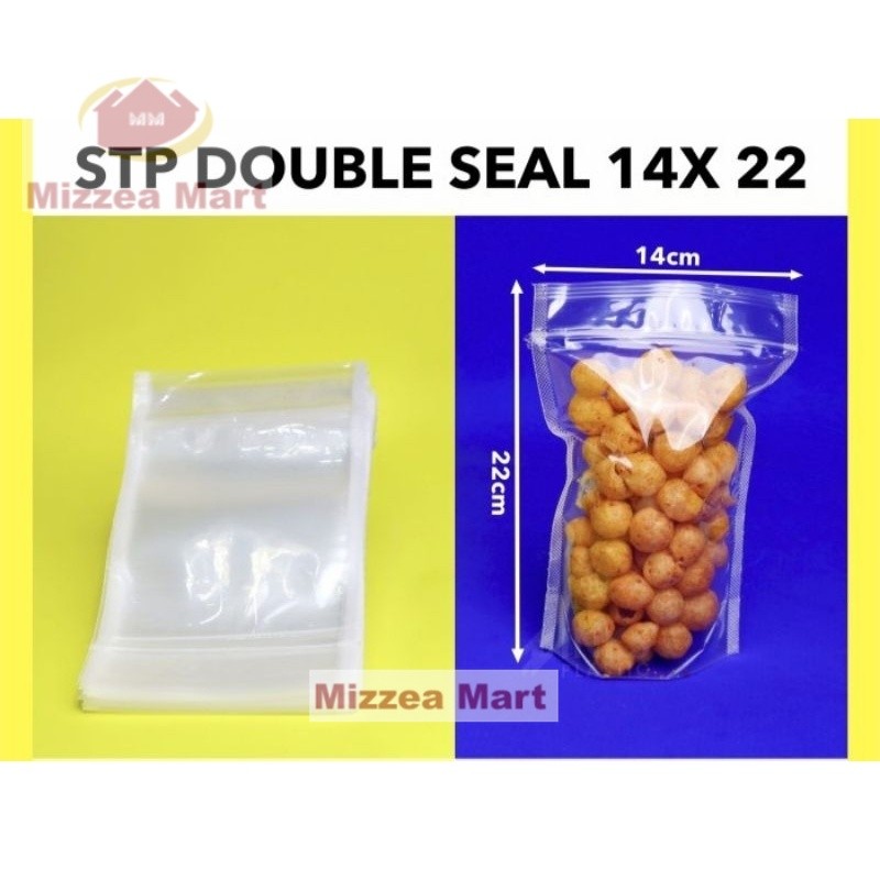 Revella GROSIR 1 BAL Plastik Standing Pouch Uk14x22 / Plastik Kemasan Snack/Plastik Klip Berdiri Dou