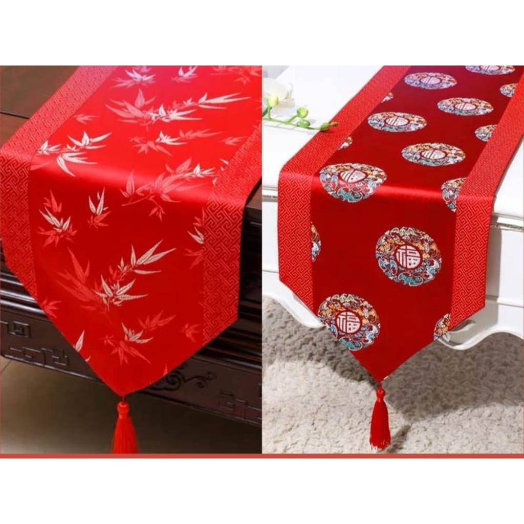 Taplak Meja Imlek Satin Tebal table runner