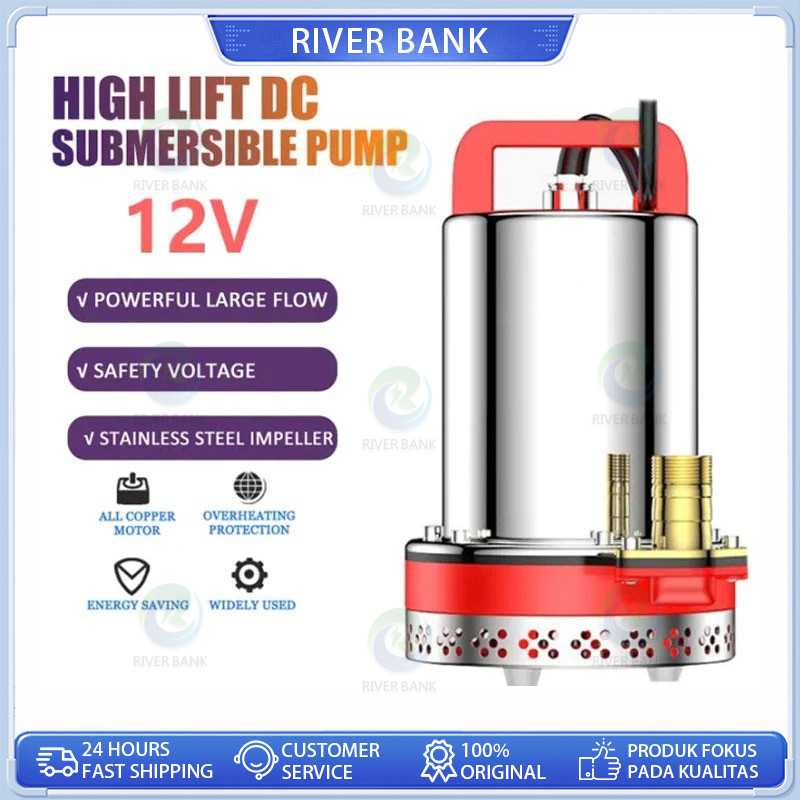 Pompa Celup Kolam AIRLUX DC 12 VOLT Stainless Pompa DC