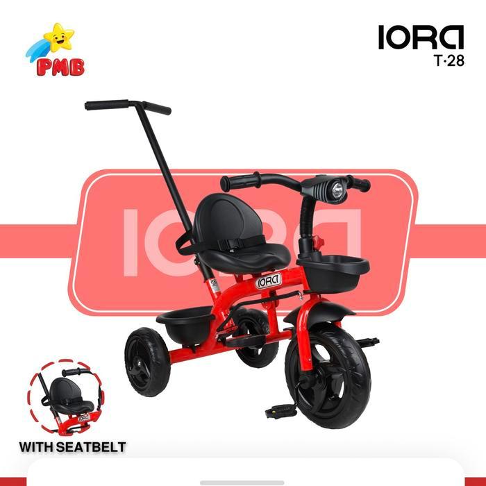 Sepeda Roda Tiga PMB IORA TC-03 TC03 Sepeda Anak Tricycle Roda 3 - T28 Merah
