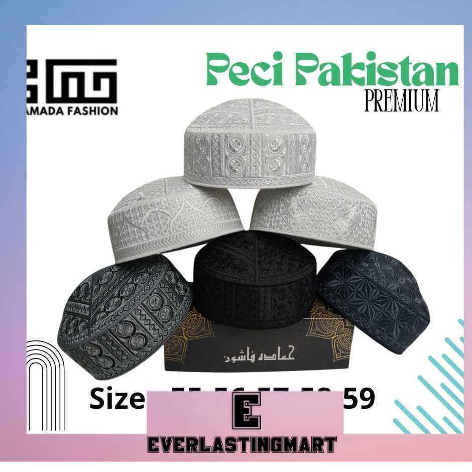 BISA COD Peci Pakistan Full Bordir Katun Premium Agmatex