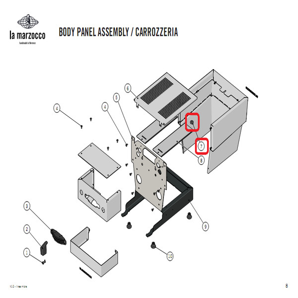 Original La Marzocco Linea Micra Upper Panel Magnet Ø 18 mm
