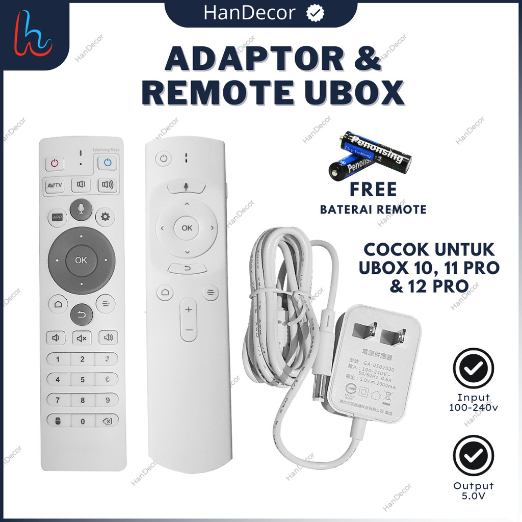 REMOTE CONTROL UBOX 10 DAN 11 PRO ORIGINAL | REMOTE DAN ADAPTOR UBOX ORIGINAL