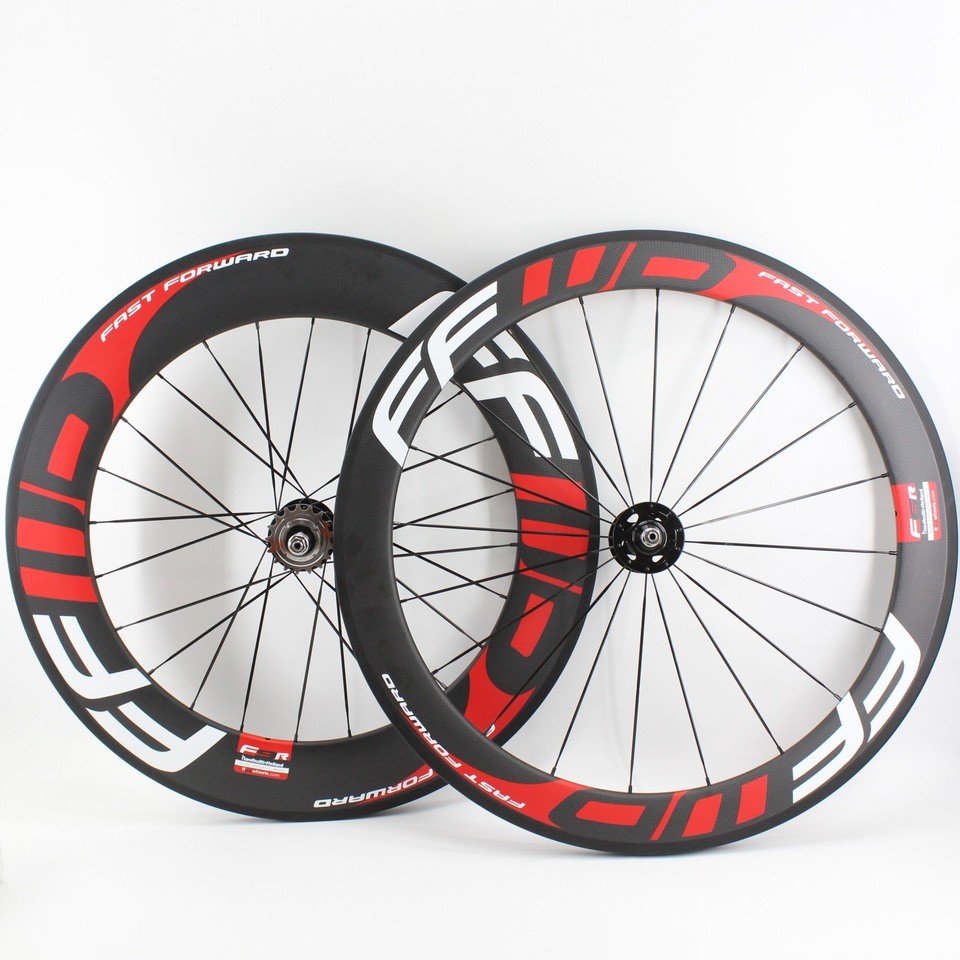 New Front 60mm Rear 88mm 700C Track Fixed Gear Bike full carbon fibre bicycle wheelset carbon Tubula