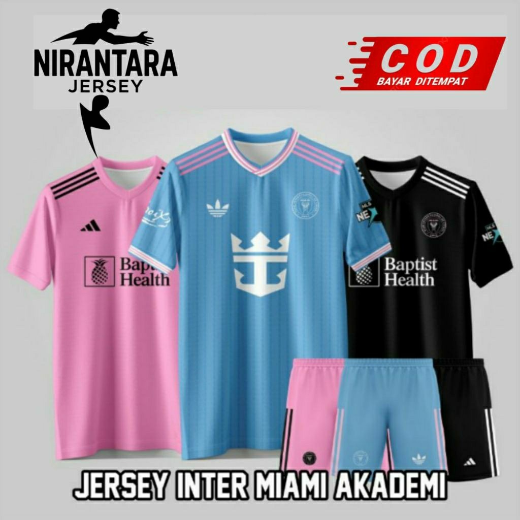 JERSEY INTER MIAMI AKADEMI 2025 / KAOS BAJU JERSEY INTER MIAMI / FREE NAMA DAN NOMOR PUNGGUNG