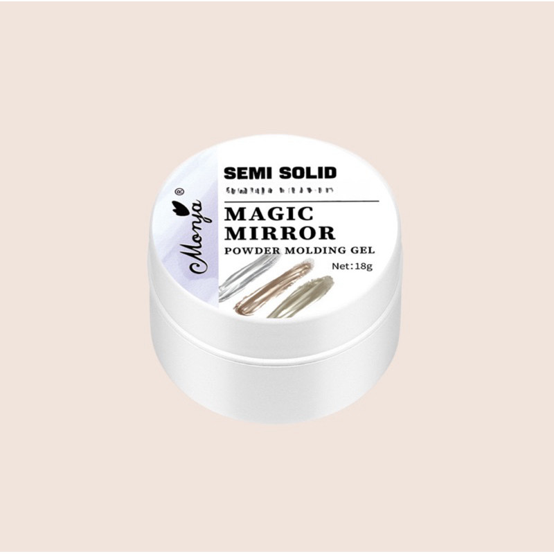 MONJA MAGIC MIRROR POWDER MOLDING GLUE GEL FOR CHROME NAIL GEL POLISH