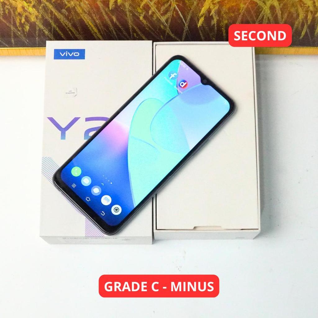 VIVO Y20 3/64 GB GRADE C - MINUS HP SECOND ORIGINAL SINAR MUTIARA CELL