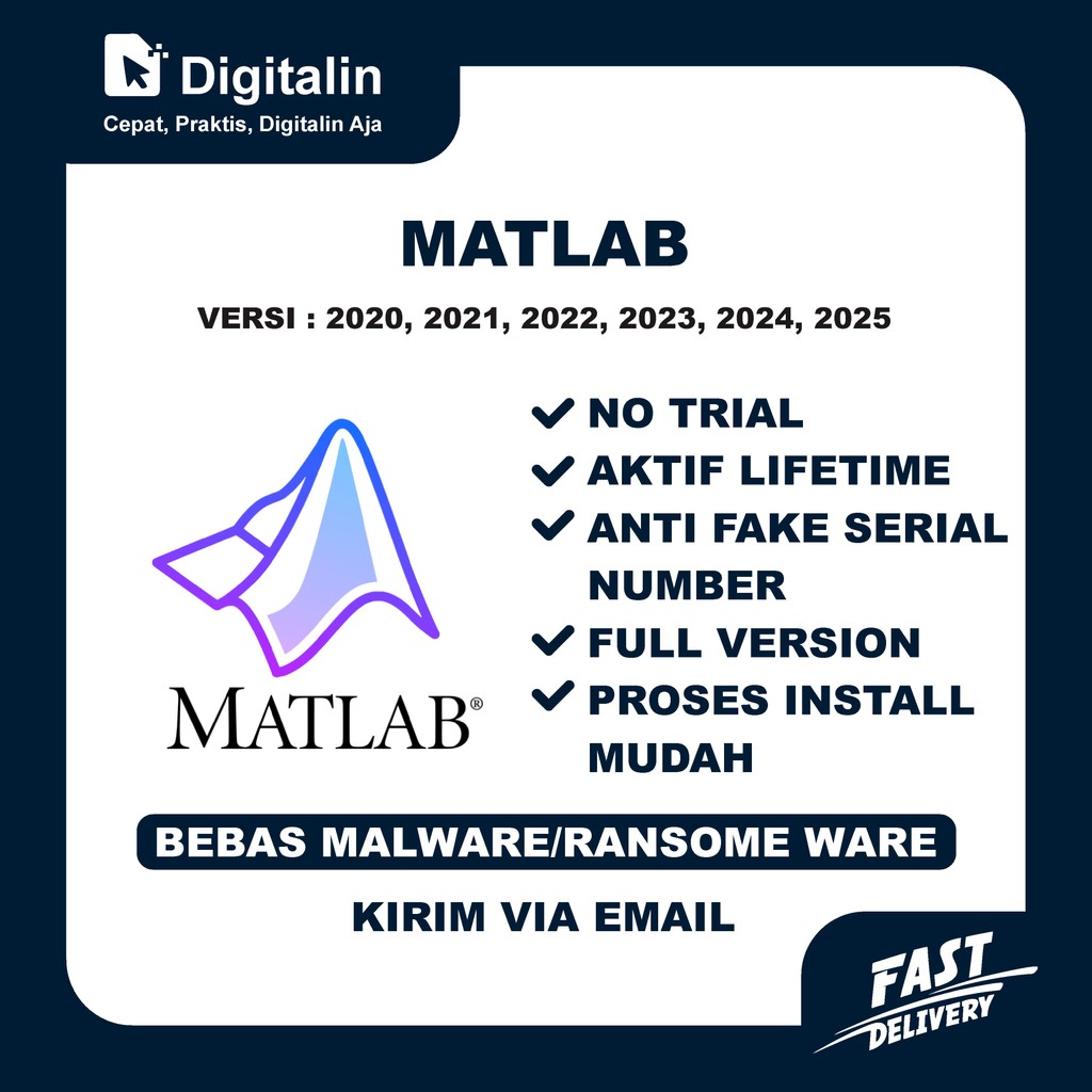 Matlab 2025 Full Version Original No Trial Lifetime + Panduan Instalasi (WIN & MAC) | Version 2020 /