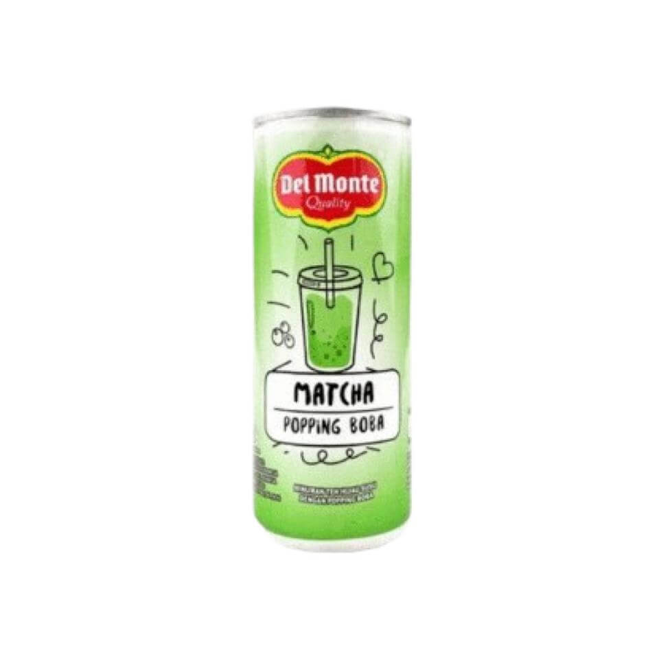 Del Monte Minuman Matcha Popping Boba Kaleng 240 ml