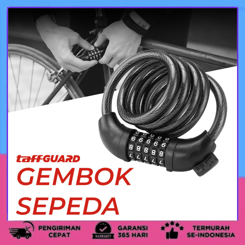 Gembok Sepeda Kode Angka 5 Digit /Kunci Gembok Rantai Sepeda/Sepeda Motor/Helm/Pagar Kode Angka 5 Di