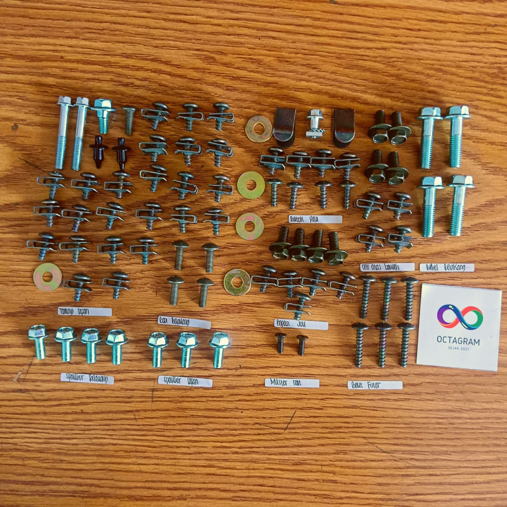 Baut Suzuki Spin 125 Full set/ Baut Bodi Suzuki Spin 125