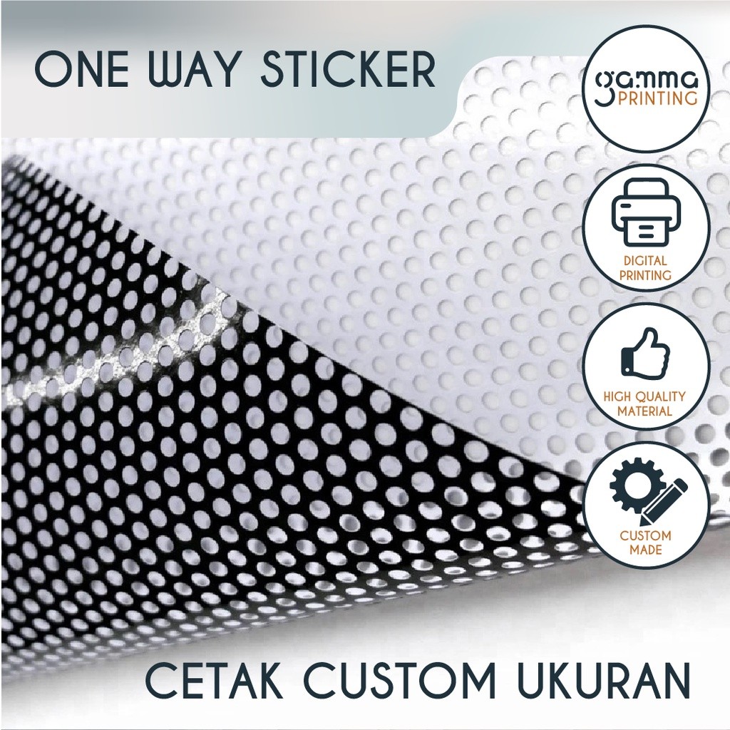 GO STORE - Cetak sticker one way  / sticker kaca / Kaca Mobil