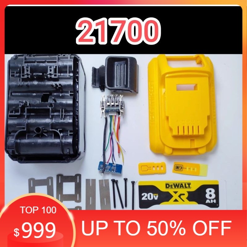 Temukan DEWALT CASE BATTERY 21700 18650 DEWALT DCB 200 205 206 208 COMPATIBLE CASING CASE BATERAI 20