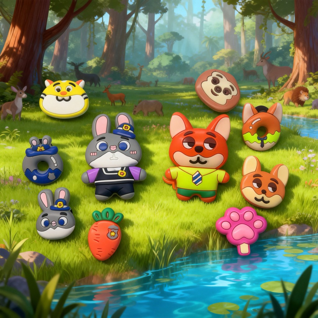 Solea Aksesoris pin charm DIY cartoon bahan PVC kancing sandel berlubang Tempelan Karakter Hiasan