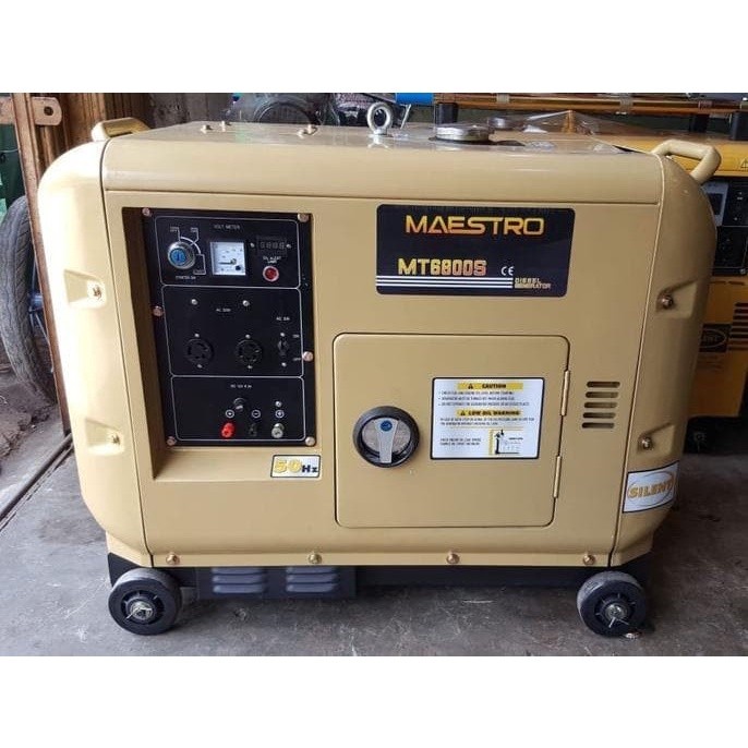 GENSET  SILENT DIESEL MAESTRO MT6800MS MESIN GENSET GENERATOR 5000 WATT SOLAR
