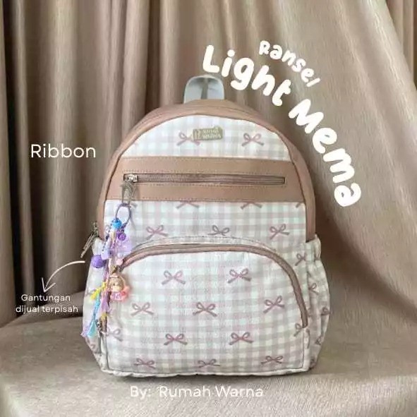 TAS RANSEL K LIGHT MEMA RUMAH WARNA Ransel Anak Cewek Sekolah Travelling - LIGHT MEMA Rumah Warna