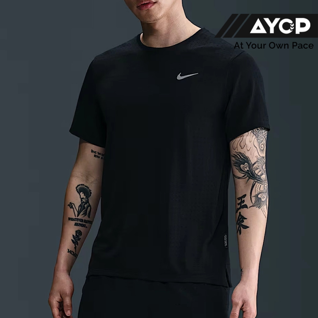Nike Miler Breathe Dri-FIT Short Sleeve T-Shirt - Black